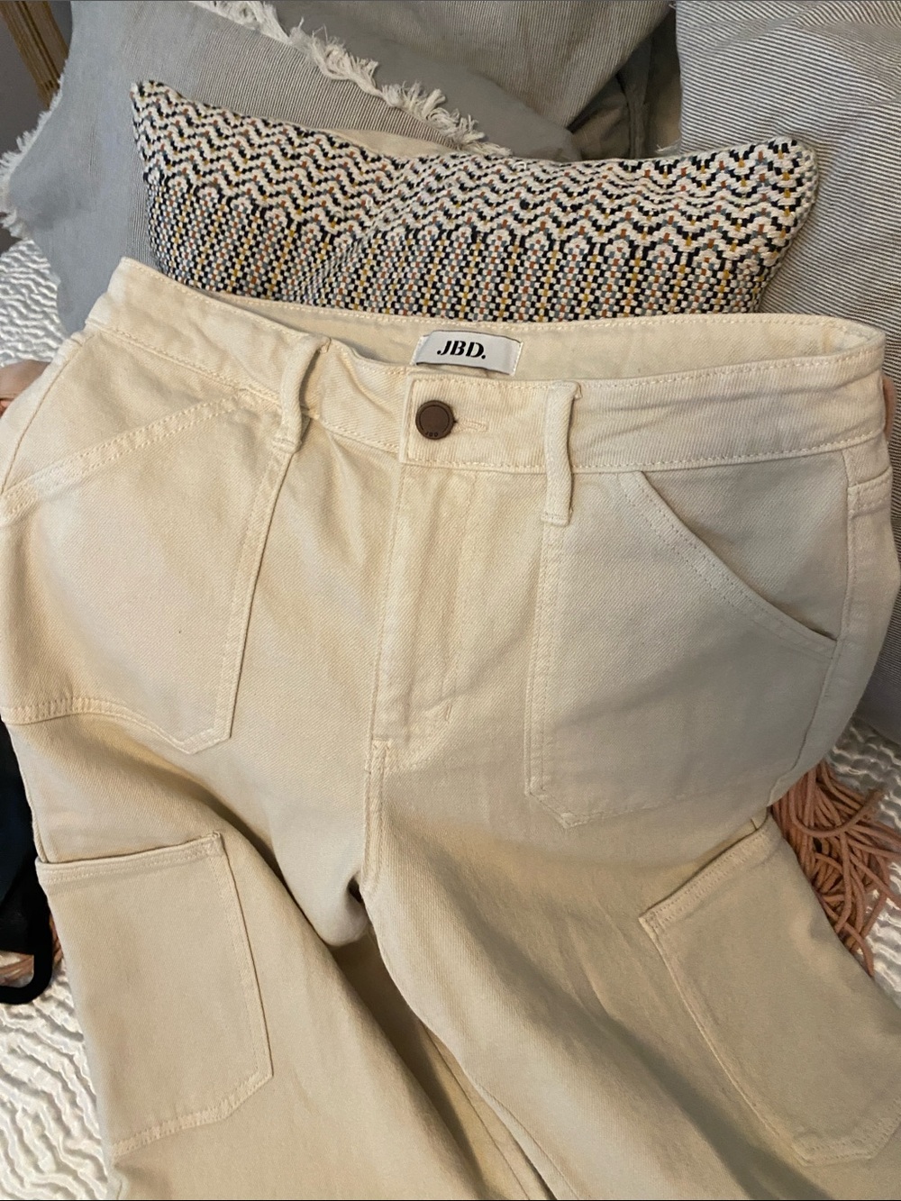 JBD Cream Wide Leg Jeans
